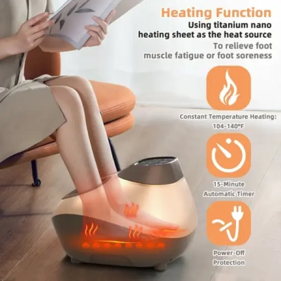 Costway Shiatsu Foot Massager Massage Machine Kneading Rolling Air Compression for Foot image {8}