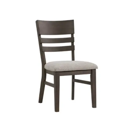 Set of 2 Hearst Panel Back Upholstered Side Chairs Reclaimed Chevron - Intercon image {1}