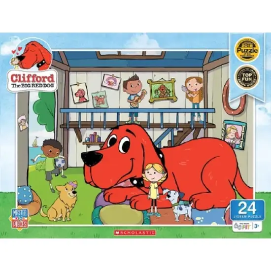 MasterPieces 24 Piece Jigsaw Puzzle - Clifford Doghouse - 19"x14" image {1}