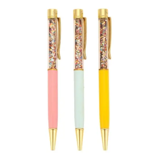 Packed Party Celebrate Everyday Pretty Confetti Pen Set; Fun Fancy and Colorful Ball Point Pen Pack for Journal Writing or Cute Planners; Great for image {4}
