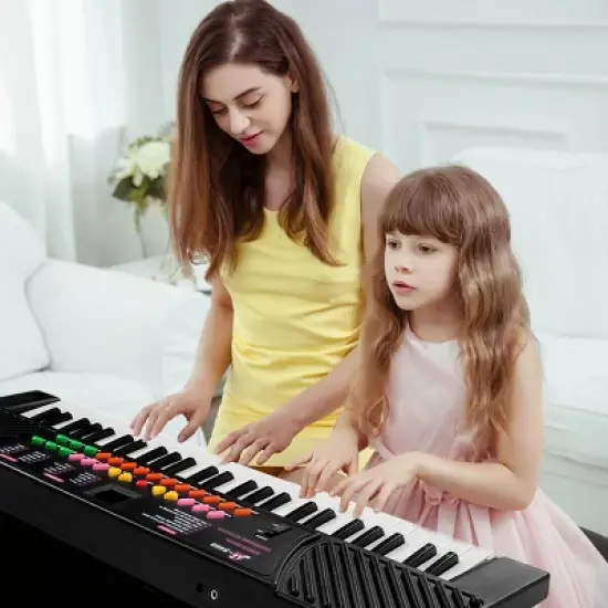 Costway 54 Keys Music Electronic Keyboard Kid Electric Piano Organ W/Mic & Adapter image {2}