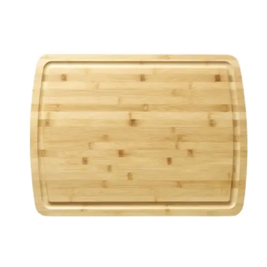 Large Bamboo Cutting Board with Juice Groove, Heat-Resistant Chopping Board, Durable Lightweight Kitchen Essential image {7}