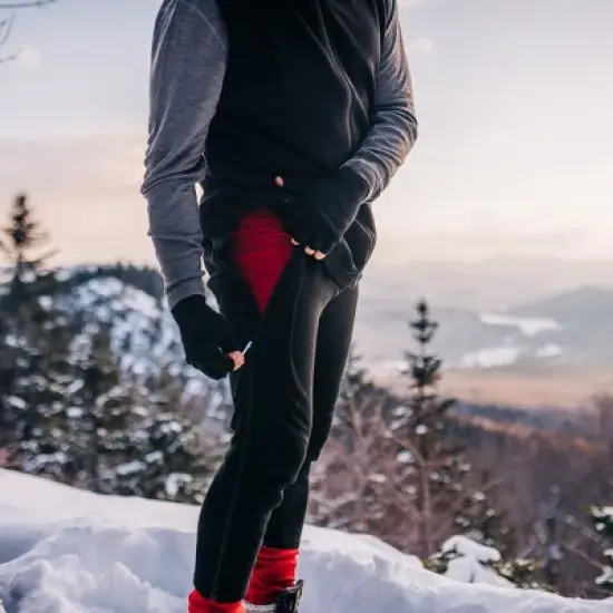 Minus33 Merino Wool Lightweight - Fingerless Gloves Black L image {2}