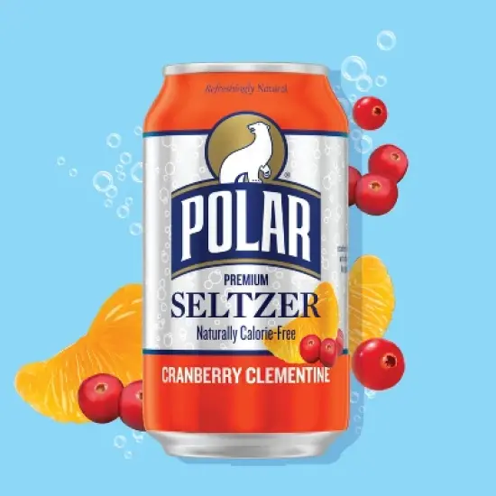 Polar Cranberry Clementine Seltzer Water - 8pk/12 fl oz Cans image {1}