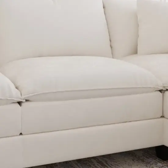 Christopher Knight Home Bruno Convertible Chenille 97'' Corner L-Sectional Sofa with Armrest Storage image {3}