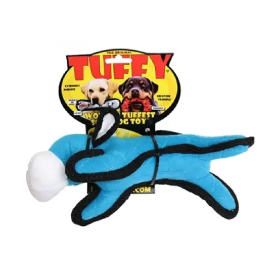 Tuffy Junior Barn Yard Cow Dog Toy - Blue image {5}