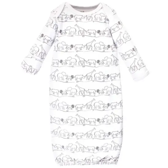 Touched by Nature Baby Organic Cotton Long-Sleeve Gowns 3pk, Safari image {3}