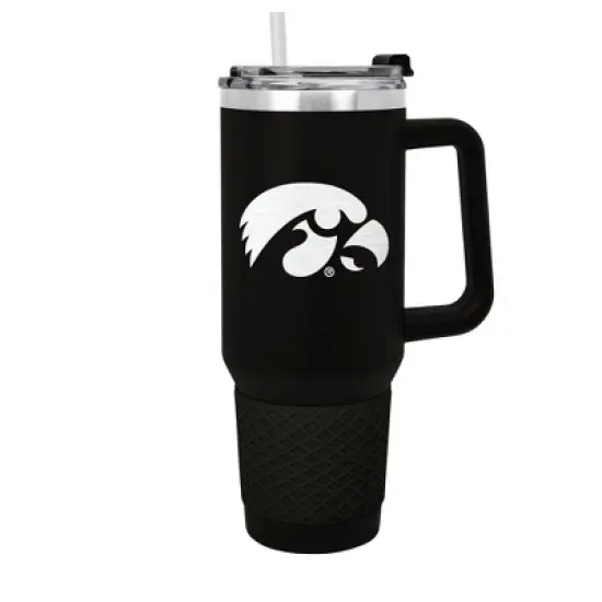 NCAA Iowa Hawkeyes Colossus Travel Mug - 40oz: Stainless Steel, Silicone Grip, Straw image {4}
