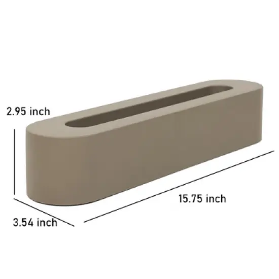 Aoodor Concrete Tabletop Fire Pit Portable Mini Small Tabletop Fireplace Rectangular Brown for Indoor & Outdoor - Bio Ethanol Fuel image {1}