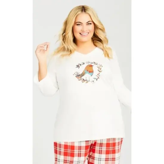 Women's Plus Size Robin Sleep Top - cream | AVENUE image {6}