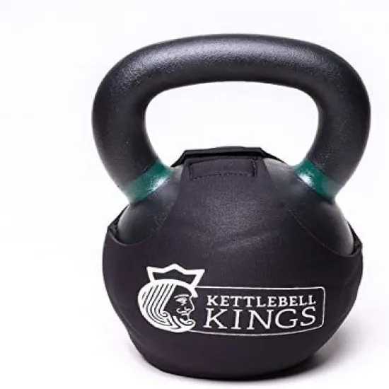 Kettlebell Kings Powder Coat Kettlebell Wrap 3mm Neoprene Sleeve, 12KG - Black image {3}