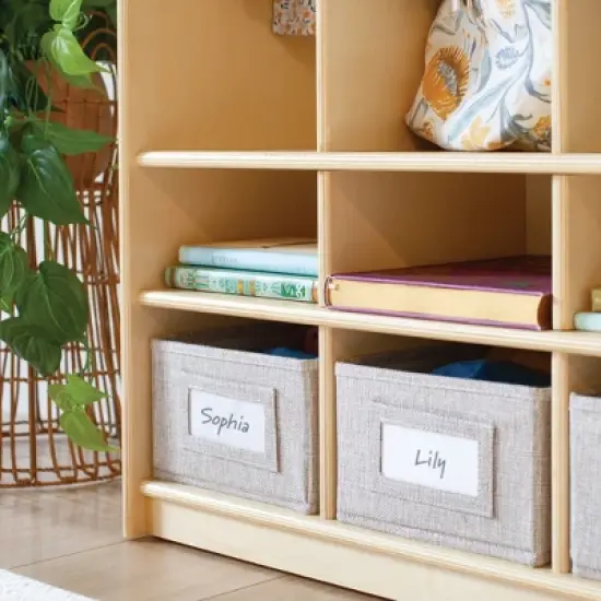 Guidecraft EdQ 3-Section Wooden Storage Locker for Classroom, Kids Cubby Organizer with Shelves and Hooks for Coats image {1}