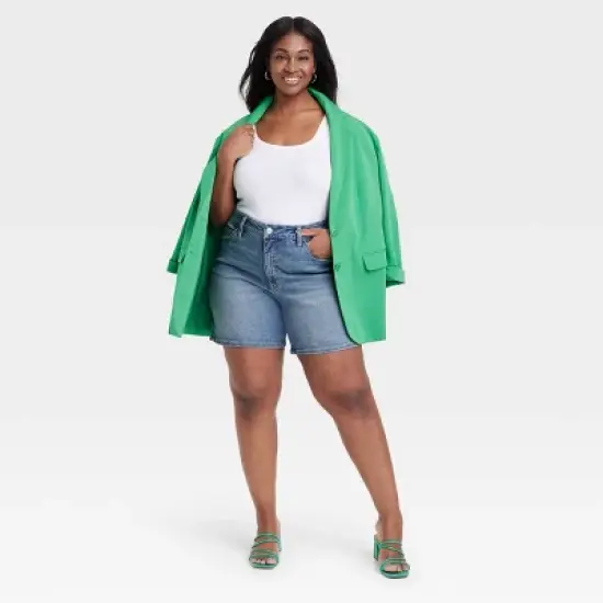 Women's High-Waisted Bermuda Jean Shorts - Ava & Viv&trade; image {2}