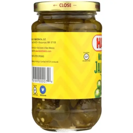 Hatch Nacho Sliced Jalapenos - Case of 12/12 oz image {3}