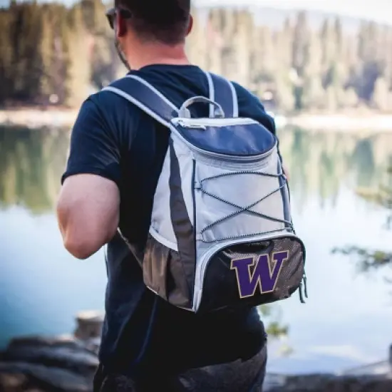 NCAA Washington Huskies PTX Backpack Cooler - Black image {2}