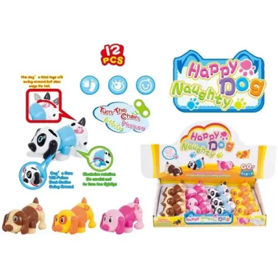 JuzToys 12pcs Colorful Dogs Wind Up Toys &ndash; Walking Dogs with Wagging Tails, Cute Animal Toys for Kids image {3}