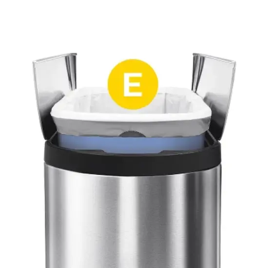 simplehuman 20L Code E Custom Fit Kitchen Trash Bag Liners 3 Quick-Dispense Packs - 60ct: Plastic, Drawstring, White image {3}