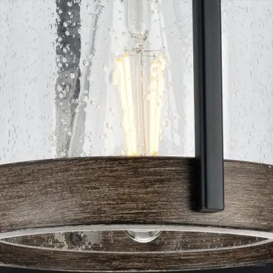 Urban Ambiance Luxury Farmhouse Outdoor Ceiling Light 8''H x 7.375''W,  Midnight Black Finish,  Newark Collection, UHP1352 image {5}