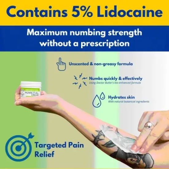 Doctor Butler's Numb-It-All: Over the Counter Lidocaine Cream by Doctor Butler's, 1 Count image {1}