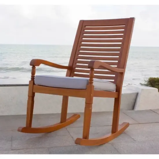 Nantucket Rocking Chair with Gray Cushion - Merry Products image {1}
