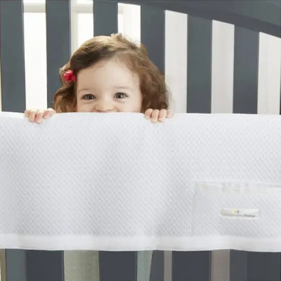 BreathableBaby Classic Breathable Mesh RailGuard Crib Rail Cover - Long Side image {4}