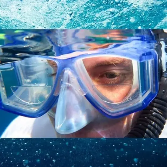 Calabria Hydrotac Dive OPTX 20/20 Stick On Bifocal Lenses 2 PACK Scuba Mask Magnifying BiFocal Stickers Diving Swim Goggles image {2}