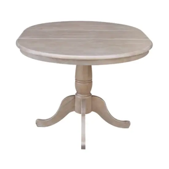 36" Round Dining Table with 12" Leaf - International Concepts image {3}