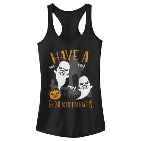 Junior's Star Wars Ghoulactic Halloween Stormtrooper Racerback Tank Top image {4}