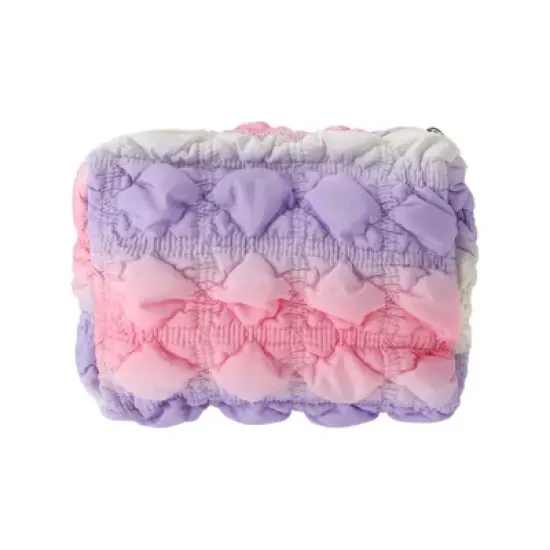 Unique Bargains Ruffled Clouds Rainbow Bubbles Makeup Bag Medium 1 Pc image {8}