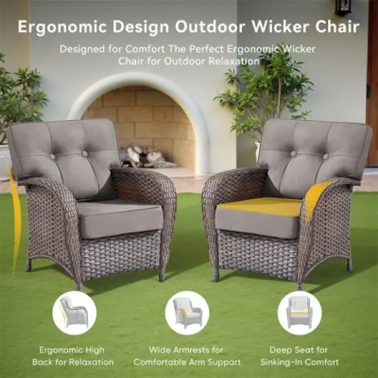 7 Pieces Gymojoy Sofa Chairs Ottoman with Swivel Chairs image {9}