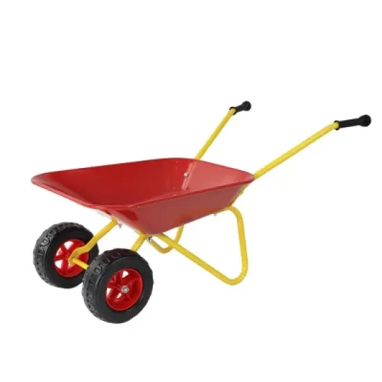 Children's metal trolley, children's trolley, children's heavy vehicle, metal structure two-wheeled trolley, steel pallet, can be used in gardens image {5}