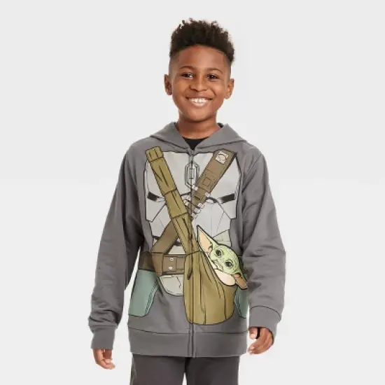 Boys' Star Wars: The Mandalorian The Child Cosplay Sweatshirt - Charcoal Gray image {3}