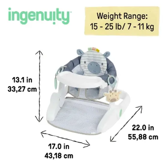 Ingenuity 2-in-1 Prop Spot Booster Seat - Chambray image {5}