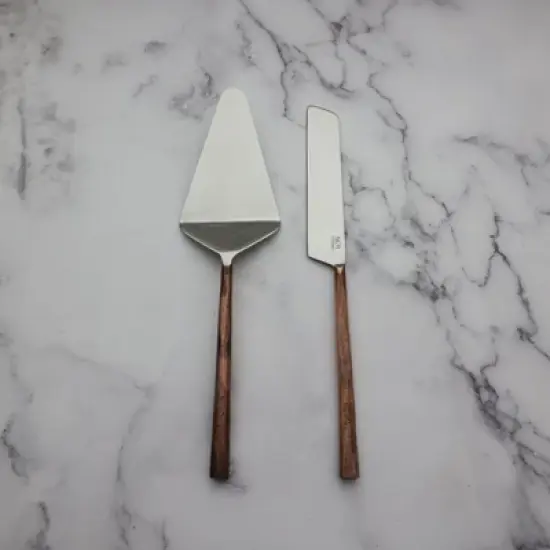 Inox Artisans Sundance Cake Serving 2 Pc. Set image {1}
