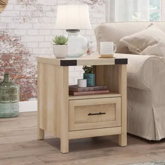 Bridge Acre Rustic Farmhouse Side Table Orchard Oak - Sauder. image {1}
