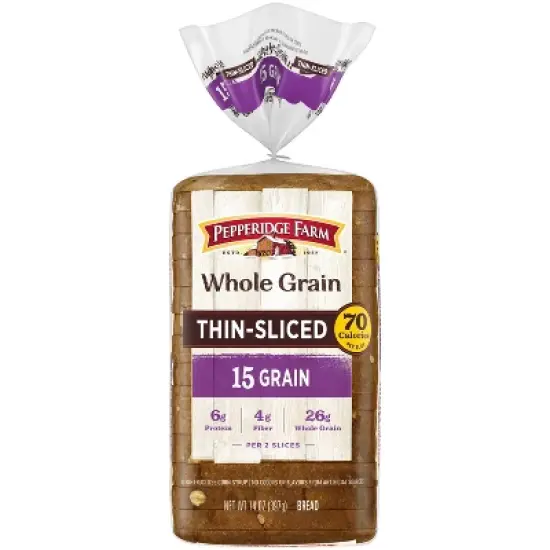 Pepperidge Farm Farmhouse Thin Sliced 15 Grain Bread - 14oz image {5}
