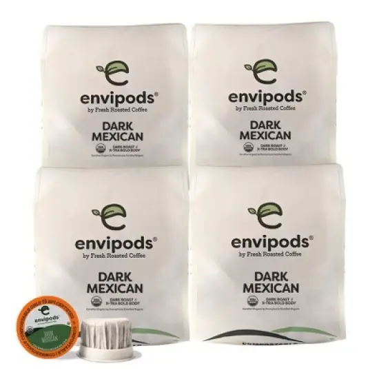 Fresh Roasted Coffee Dark Roast Organic Mexican - 48ct compostable envipods image {7}