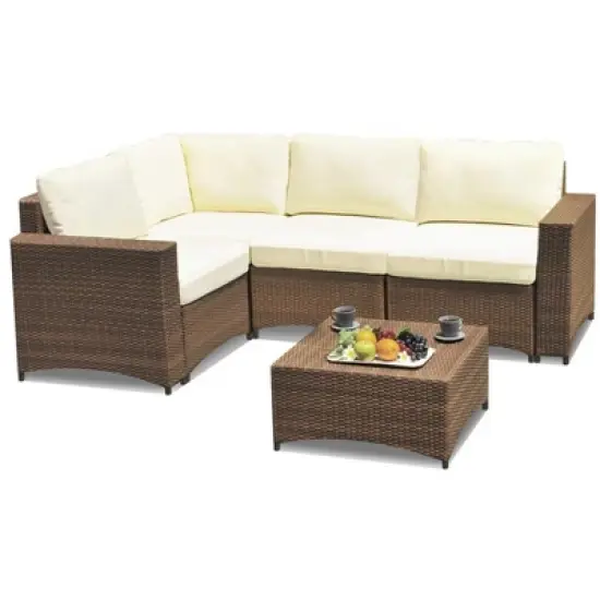 Jiallo Studio Shine Collection Modular Sectional Set With Coffee Table image {2}