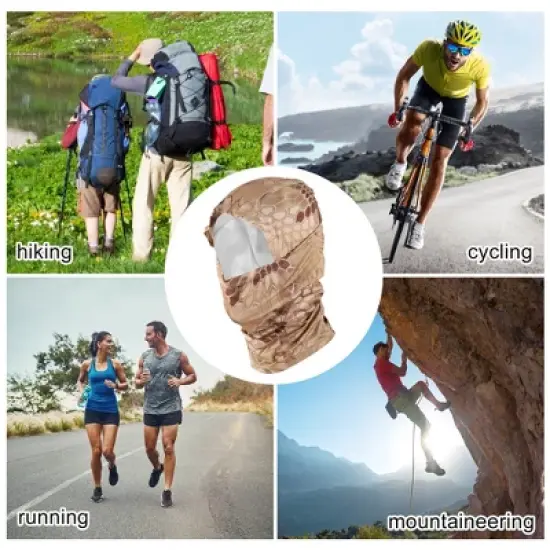 Unique Bargains Quick-drying Ice Silk Snake Pattern Balaclava Face Mask 1 Pc image {2}