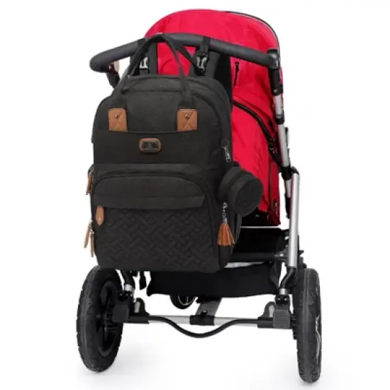 Dikaslon Diaper Bag Backpack with Portable Changing Pad, Pacifier Case and Stroller Straps image {4}