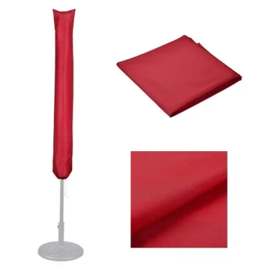Yescom Outdoor Patio Umbrella Protective Cover Bag Polyester UV Resistance 9 to 13 Ft Red image {7}