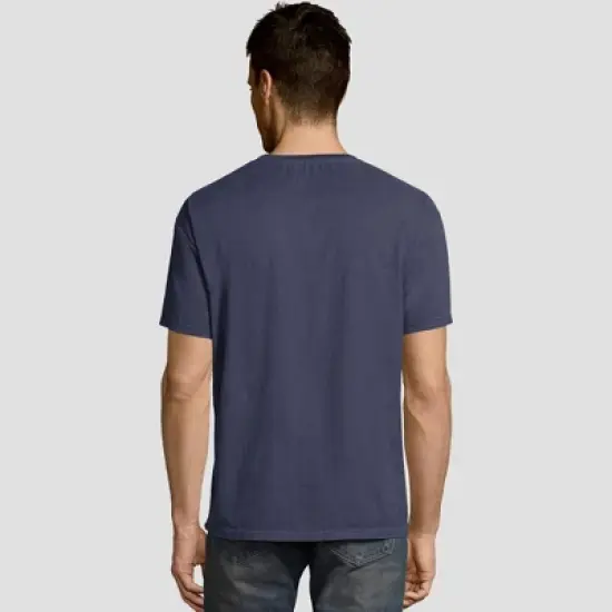 Hanes Men's Short Sleeve 1901 Garment Dyed Pocket T-Shirt image {1}
