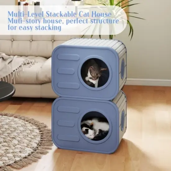 Decksplore Camera-Shaped Cat House, Waterproof Resin Indoor/Outdoor Cat Bed image {1}