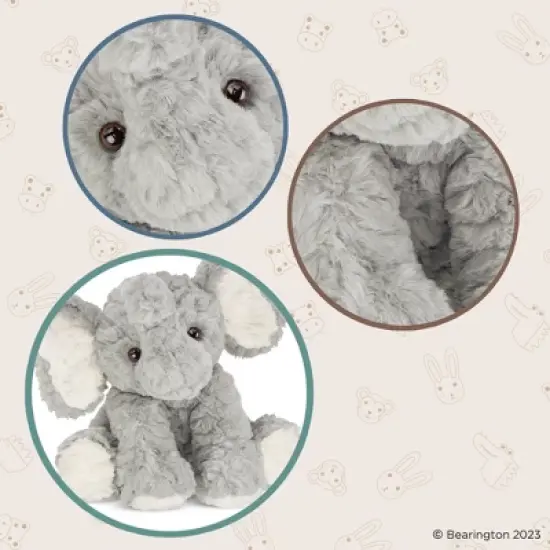 Bearington Dinky Plush Gray Elephant Stuffed Animal, 10.5 Inch image {3}