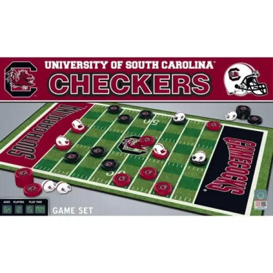MasterPieces Officially licensed NCAA South Carolina Gamecocks Checkers Board Game for Families and Kids ages 6 and Up image {1}