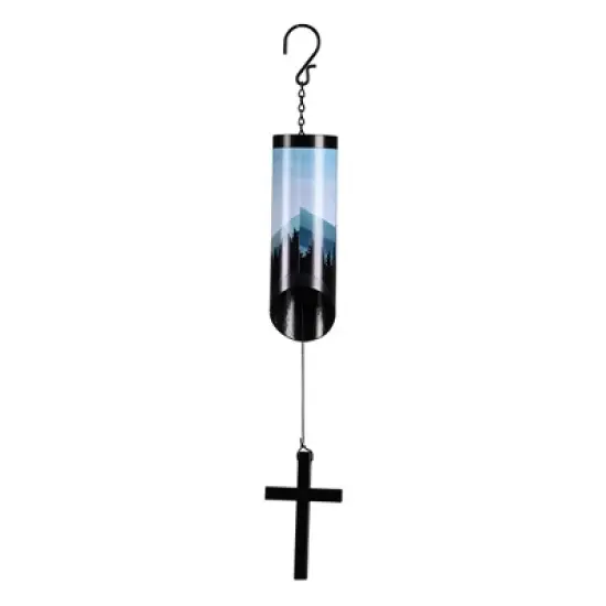 Dicksons Do Not Be Anxious - Philippians 4:6, Black/Blue 23.5 x 3 Inch Aluminum Noisemaker Windchime image {1}