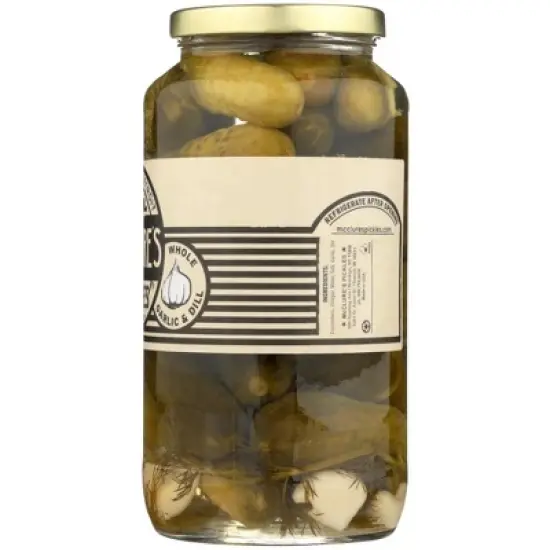McClure's Whole Garlic & Dill Pickles - Case of 6/32 oz image {4}
