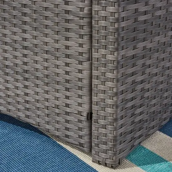 Sanger Wicker Sofa - Gray/Beige - Christopher Knight Home image {3}