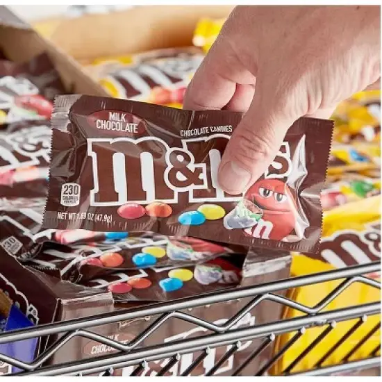 M&M's Milk Chocolate 12/16/24/36 Pack Full Size Candy 1.69oz - Bulk Packaging image {1}