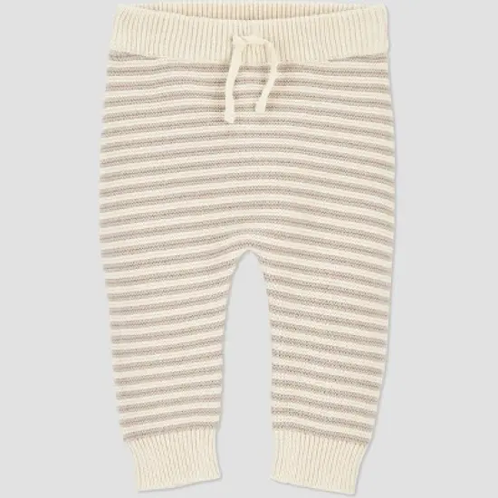 Carter's Just One You&reg; Baby 3pc Bear Sweater Top & Pants Set - Cream image {1}